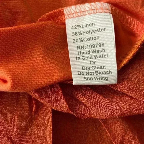 🆕Pretty Angel Orange Ruffle-Hem Tunic L🆕 - Picture 9 of 12